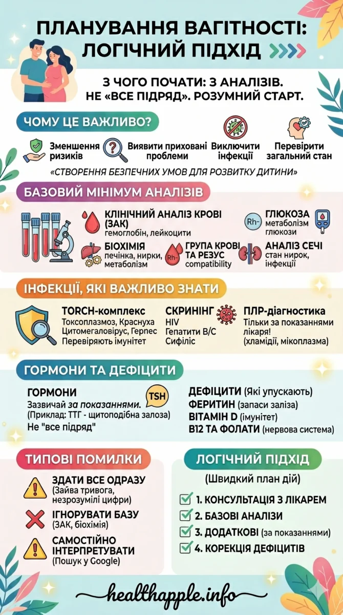 Інфографіка "Плановання вагітності: логічний підхид"