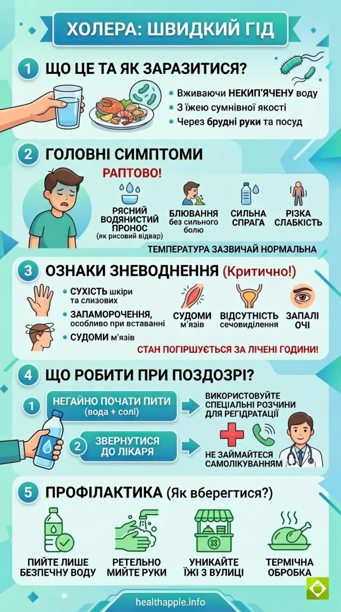 Інфографіка "Холера: швидкий гід"