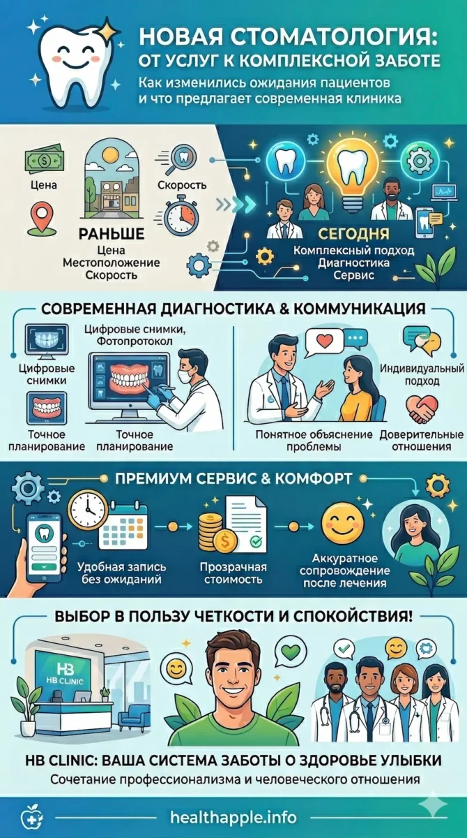 Инфографика Стоматология в Киеве: как меняется подход к лечению и сервису
