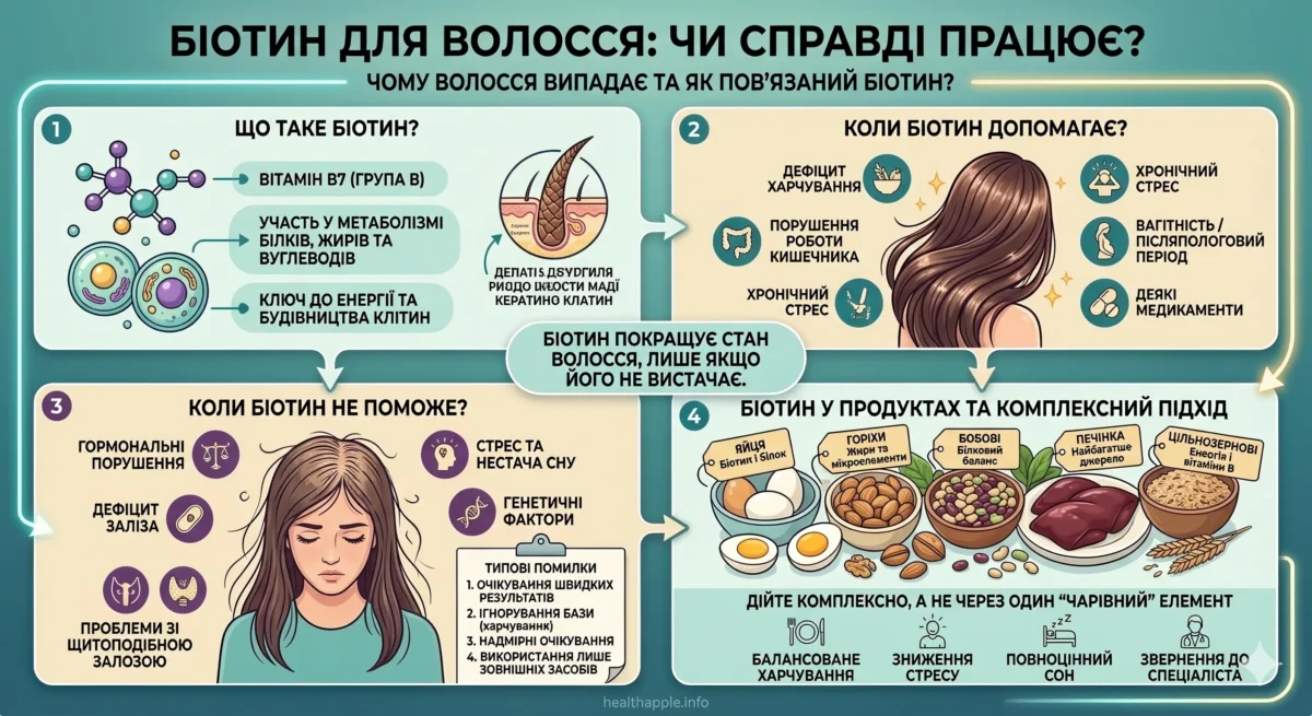 Інфографіка 1 Біотин для волосся: чи справді працює?