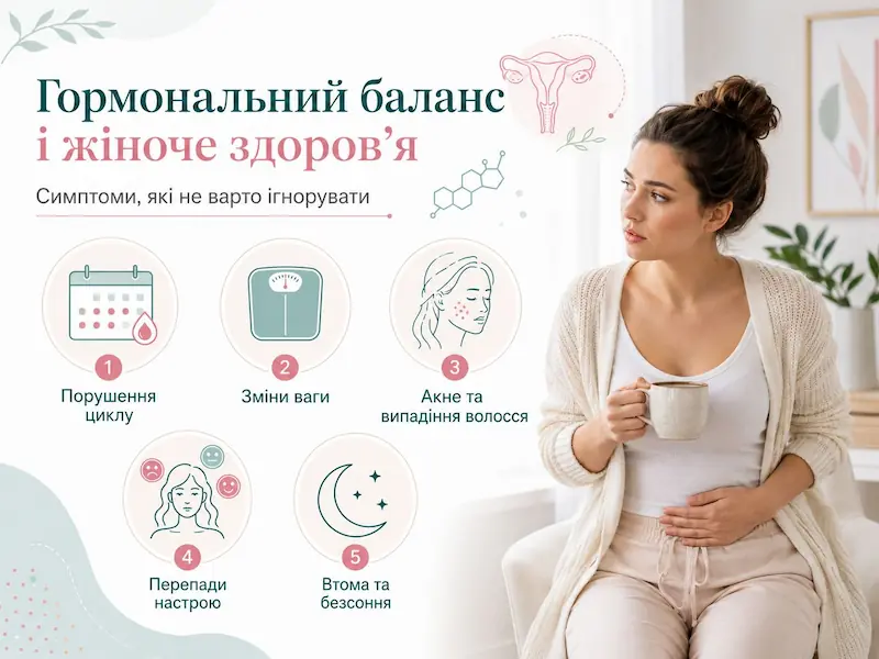 Гормональний баланс і жіноче здоров’я: важливі симптоми